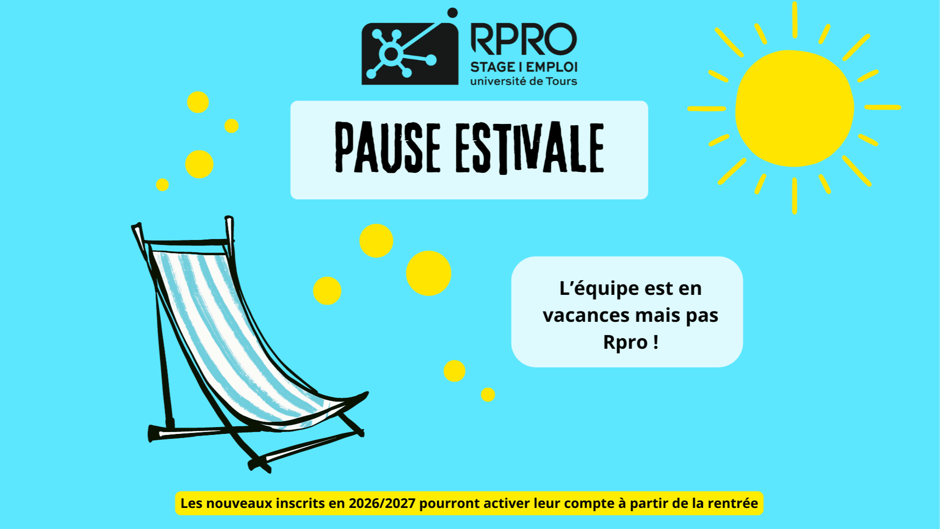 L'équipe Rpro Stage|Emploi est en vacances !