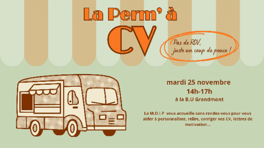 La Perm' à CV : Pas de Rdv, juste un coup de pouce !