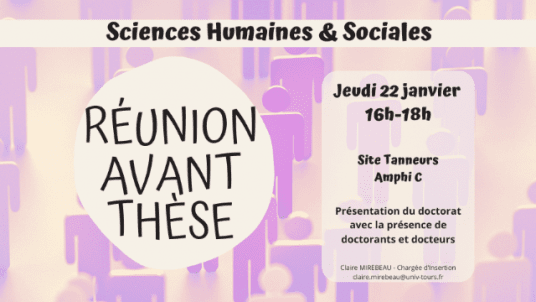 Réunion "Avant Thèse" - Sciences Humaines et Sociales